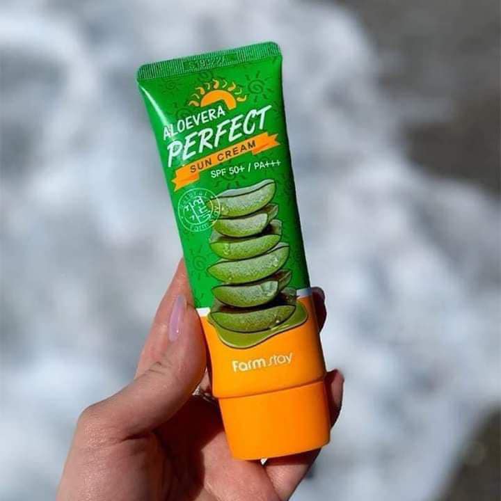 FARM STAY Aloevera Perfect Sun Cream SPF50 + PA +++ 70g