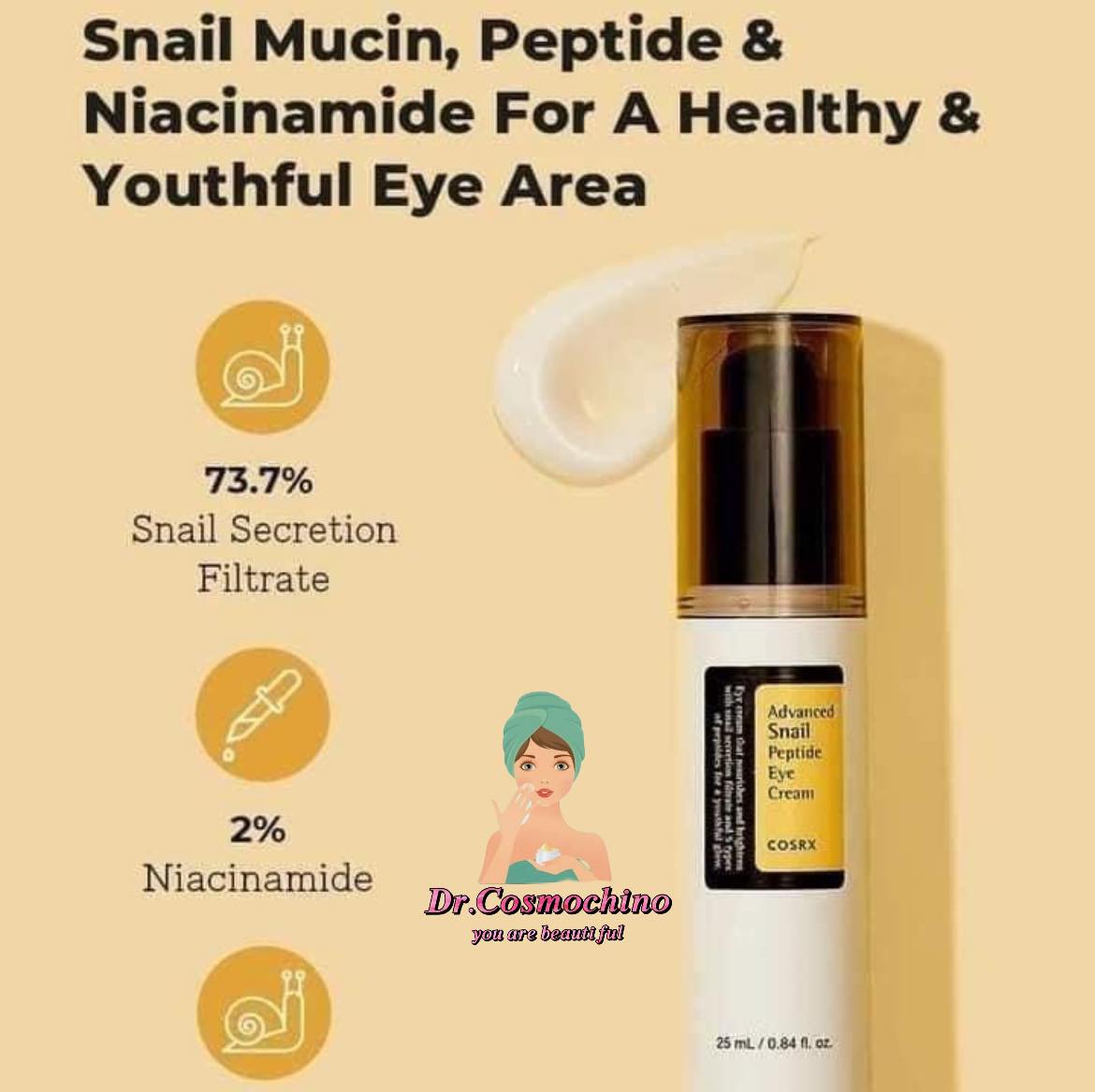 COSRX ADVANCED SNAILS PEPTIDE EYE CREAM